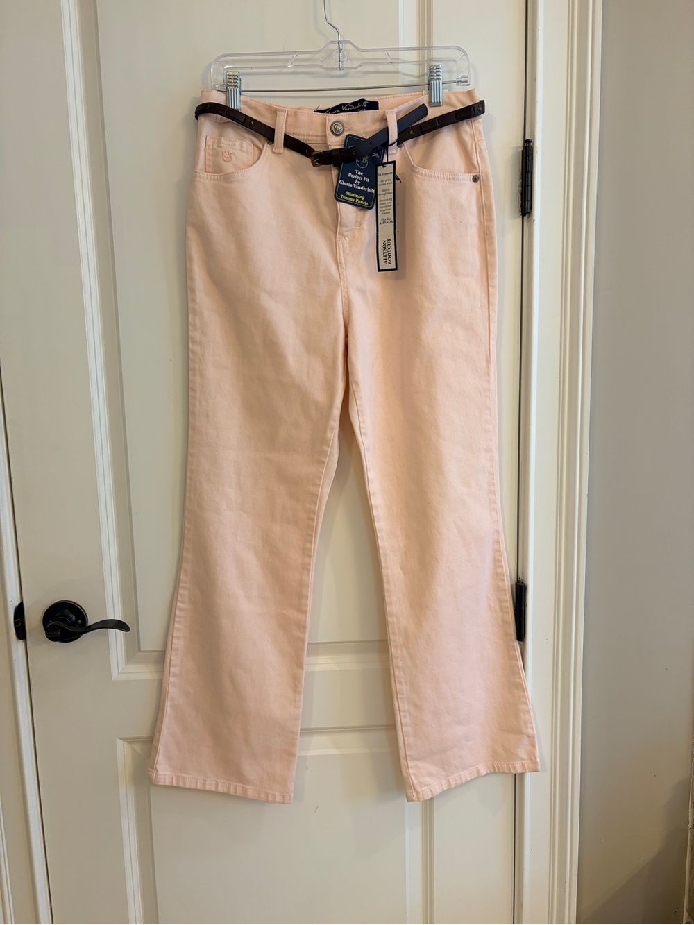 Gloria Vanderbilt Amanda Jeans 12P Pink Stretch Straight Leg NWT